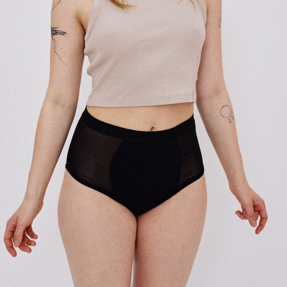 Period Flow Brief - high rise - black