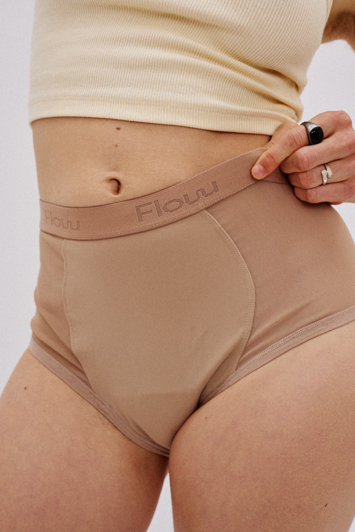 Flow 1 høj talje, moderat flow - ochre