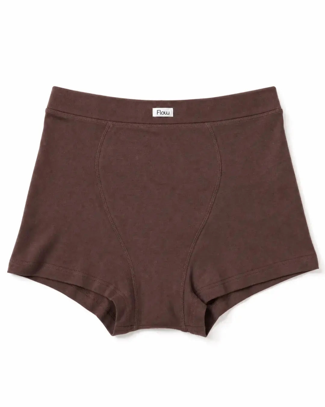 Menstruationsshorts med høj talje - Dusty Brown